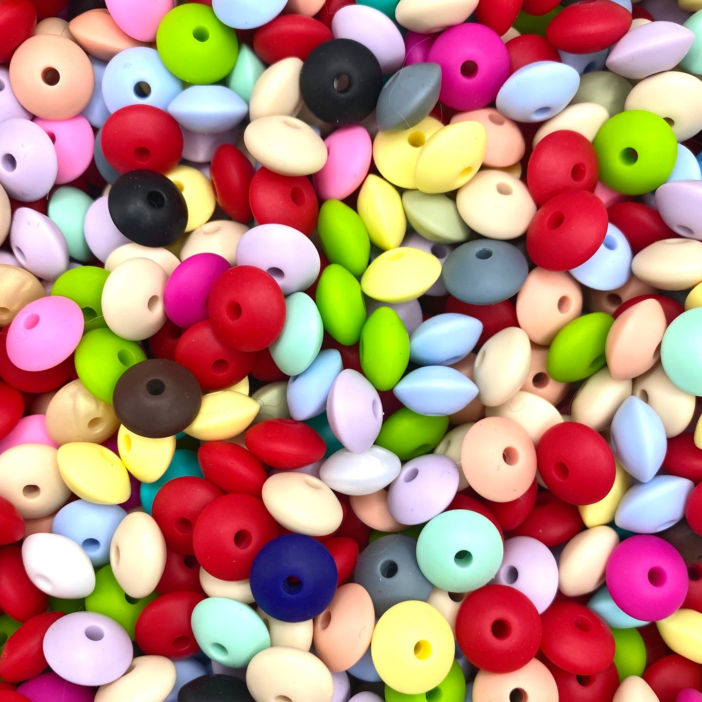 Lentil Silicone Beads - Mix 2