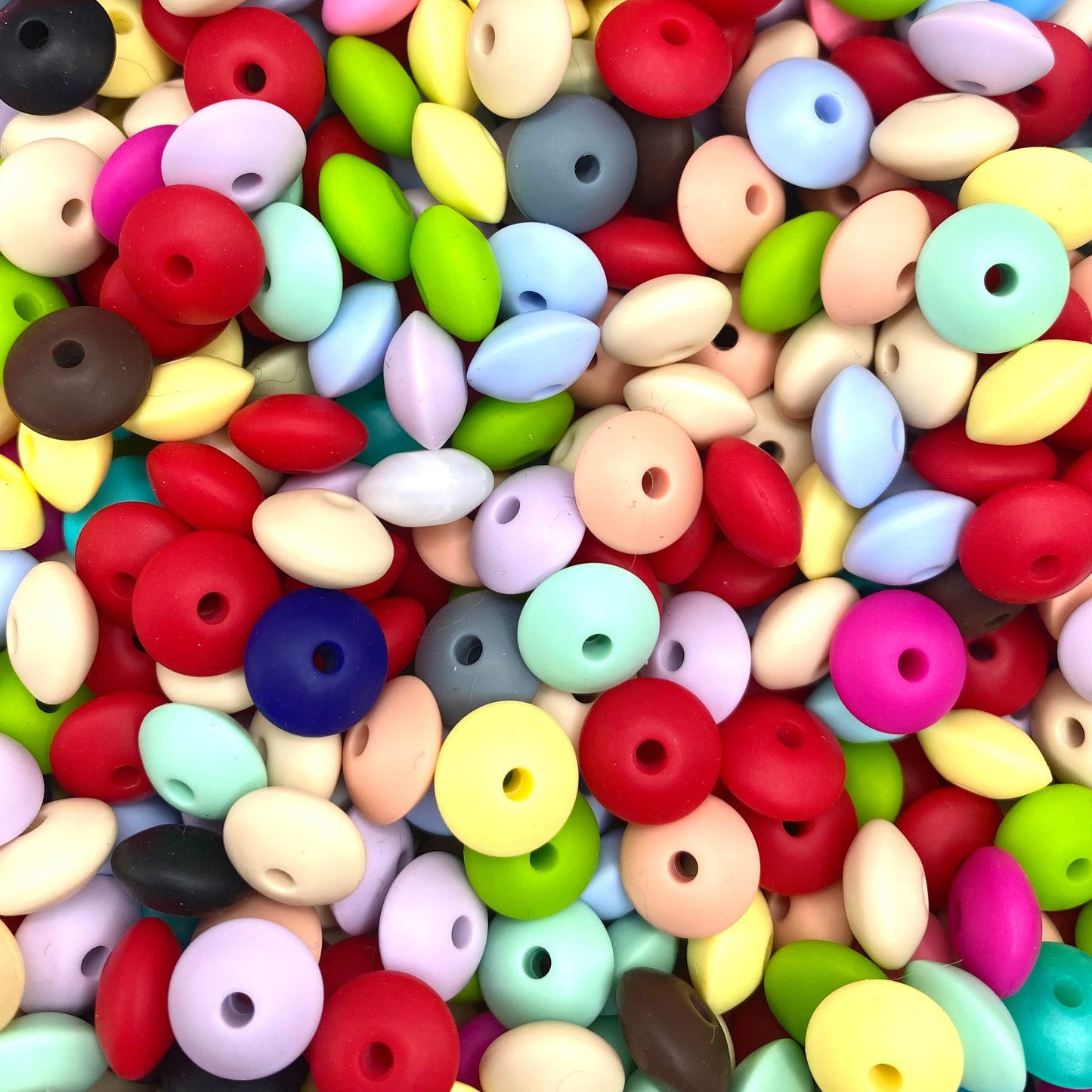 Lentil Silicone Beads - Mix 2
