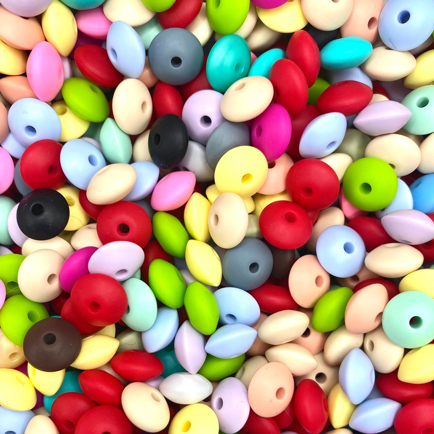 Lentil Silicone Beads - Mix 2