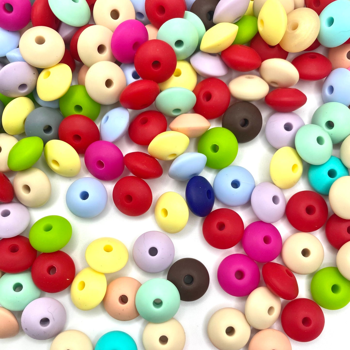 Lentil Silicone Beads - Mix 2