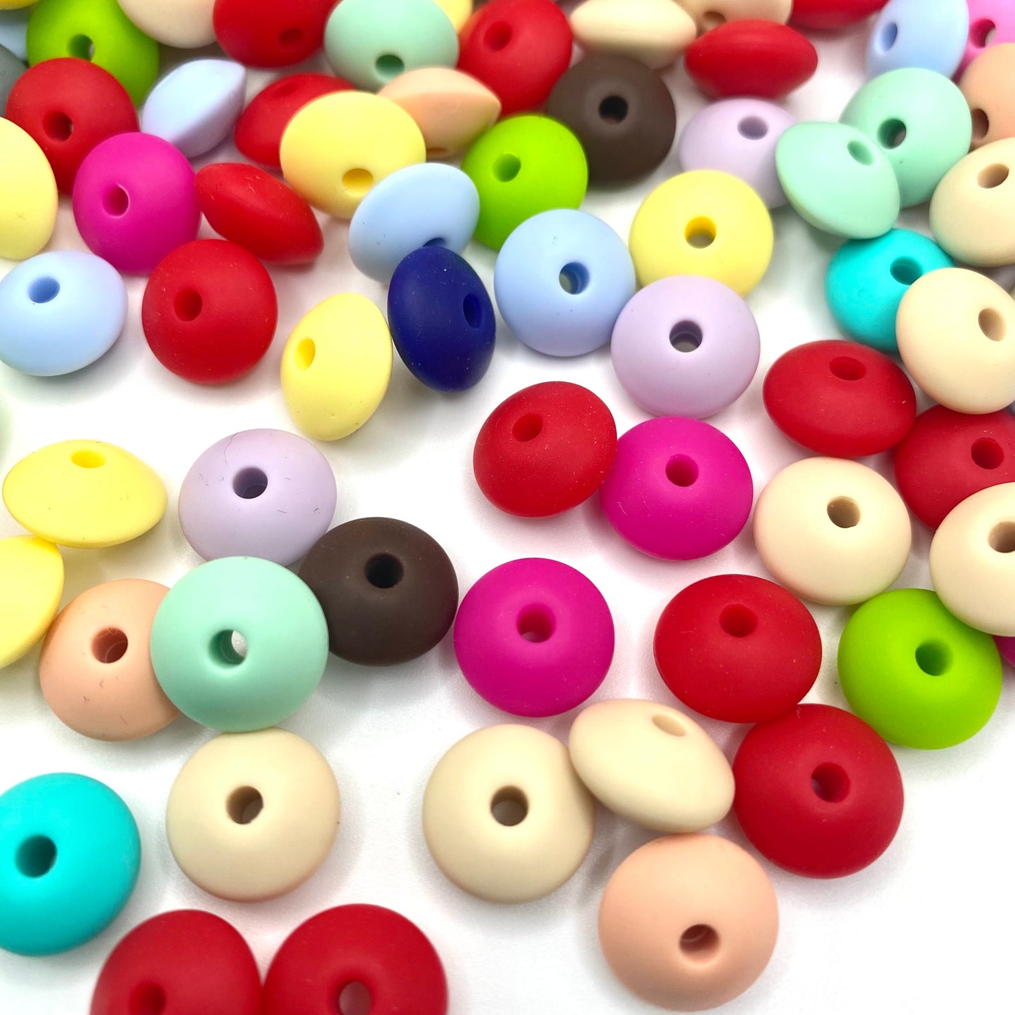 Lentil Silicone Beads - Mix 2