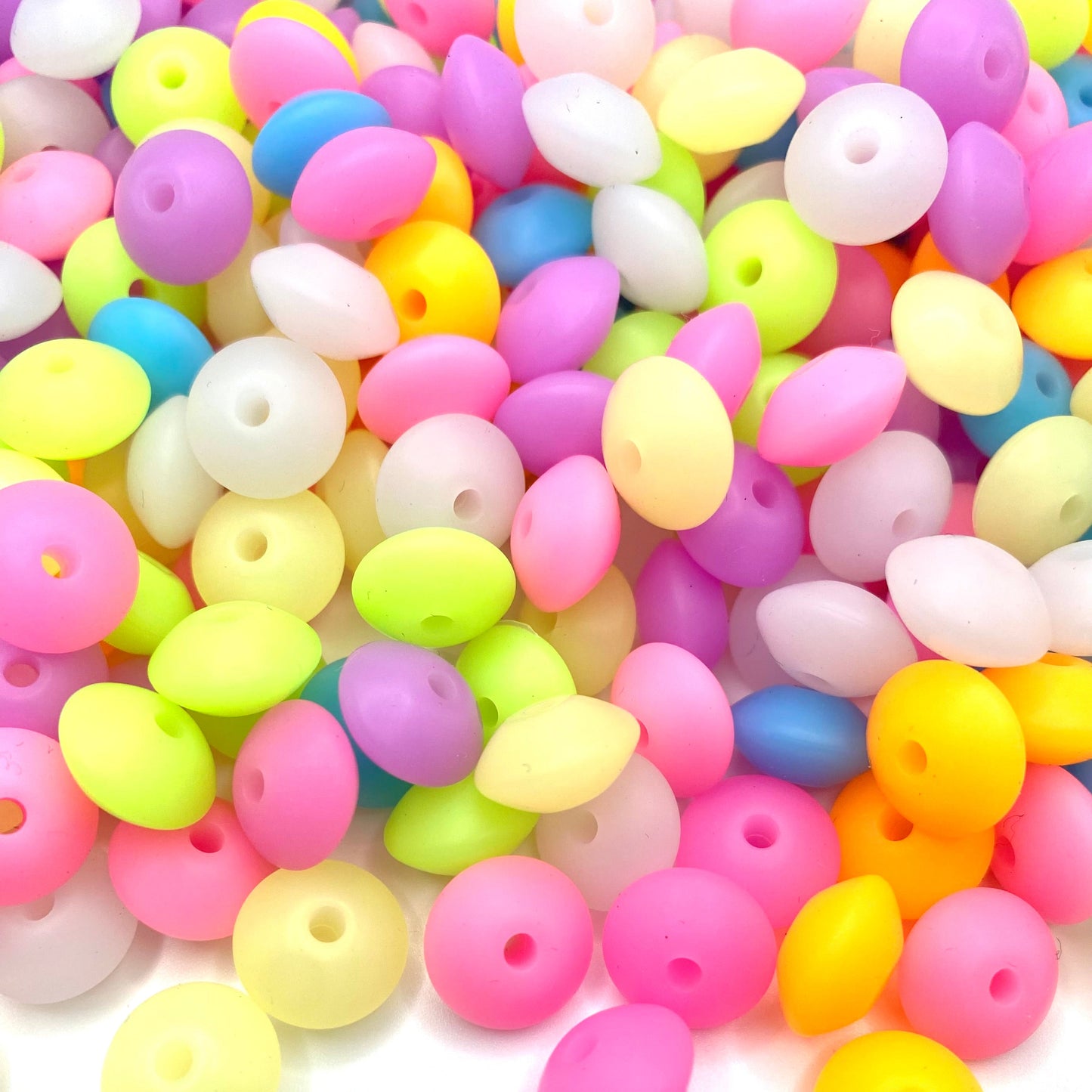 Lentil Silicone Beads - Mix 5