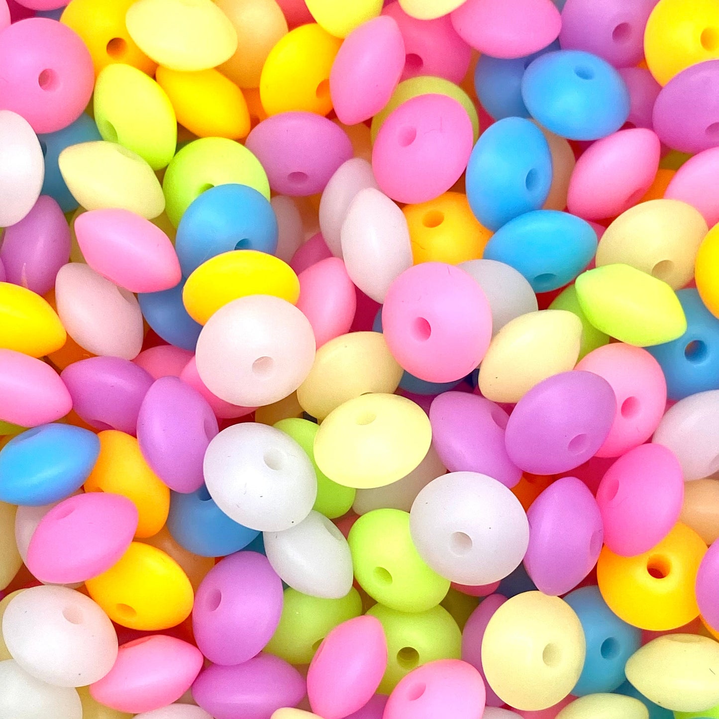Lentil Silicone Beads - Mix 5