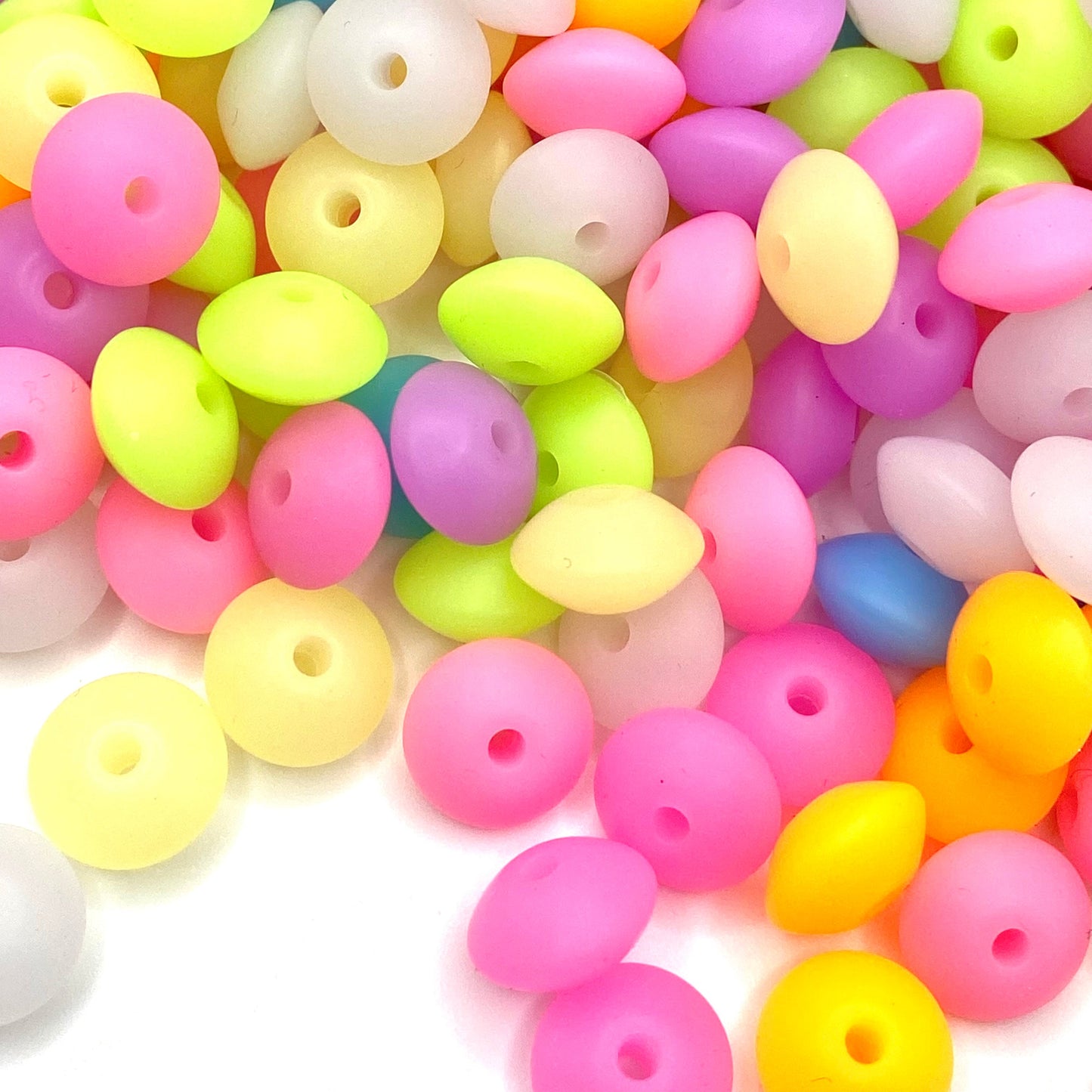 Lentil Silicone Beads - Mix 5