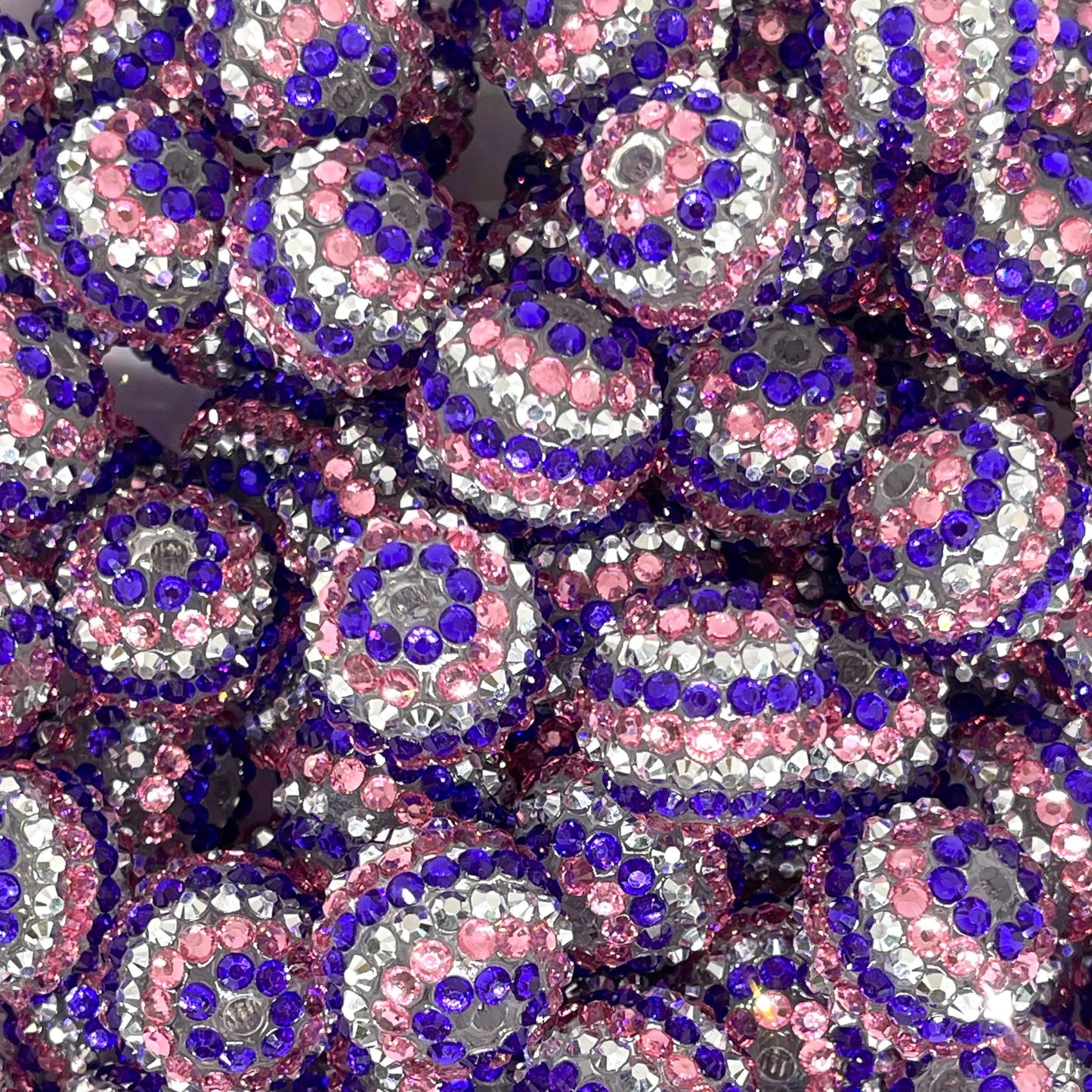 Purple Swag Rhinestone Beads