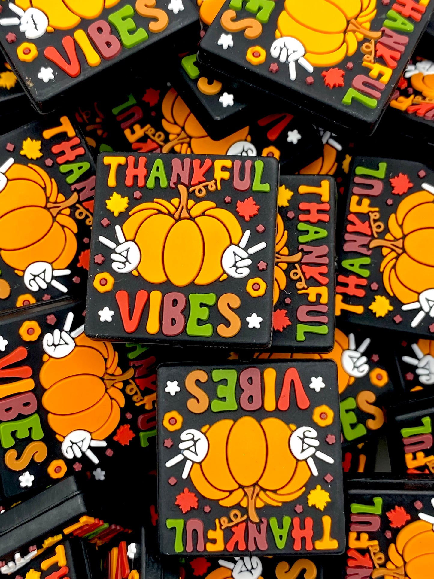 Thankful Vibes Silicone Focal Beads