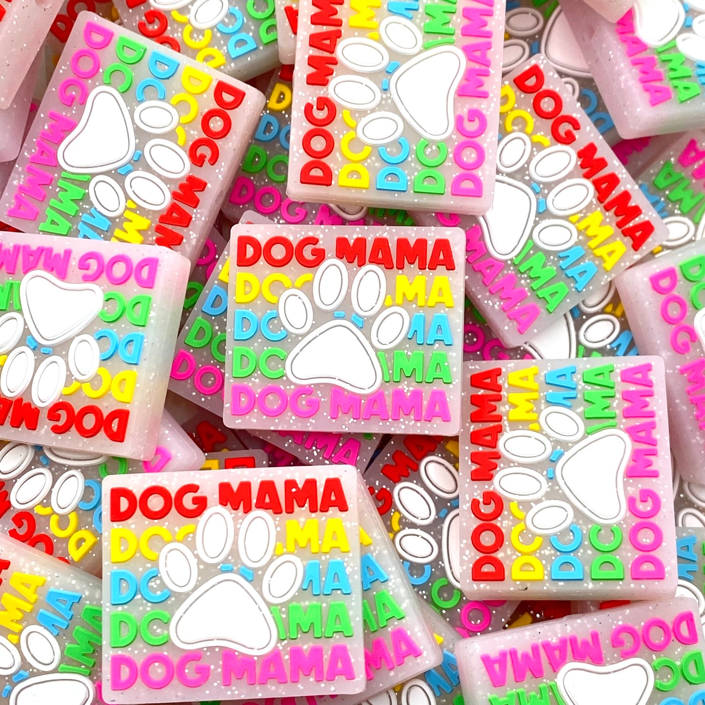 Dog Mama Silicone Focal Beads
