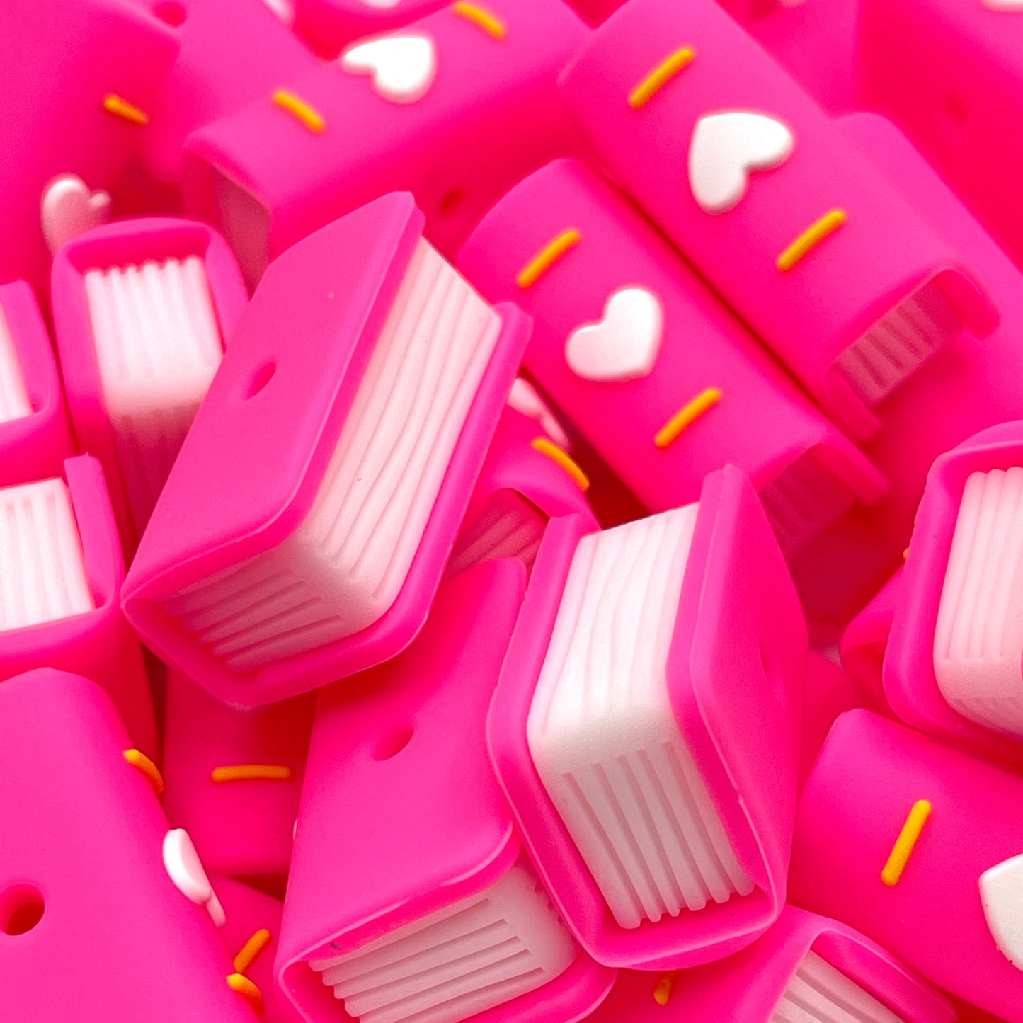 Book Lover 3D Silicone Focal Beads