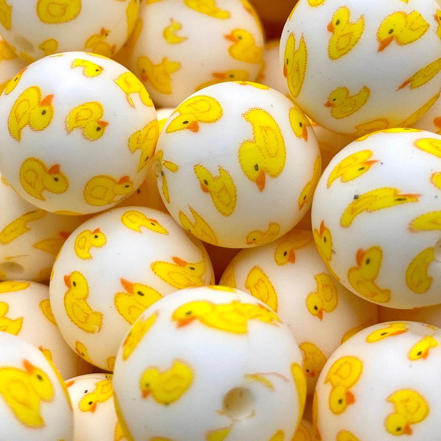 So Duckin' Cute Printed Silicone Beads