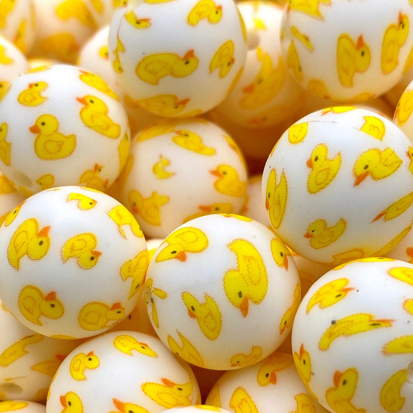 So Duckin' Cute Printed Silicone Beads