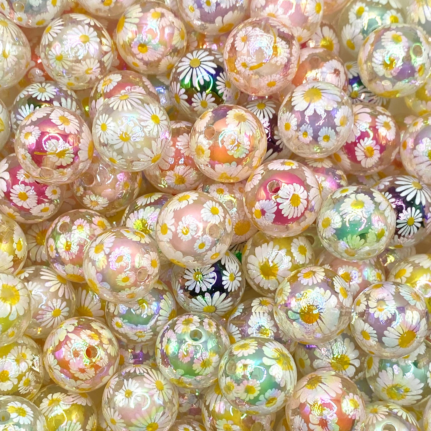 No Rain No Flower Acrylic Beads