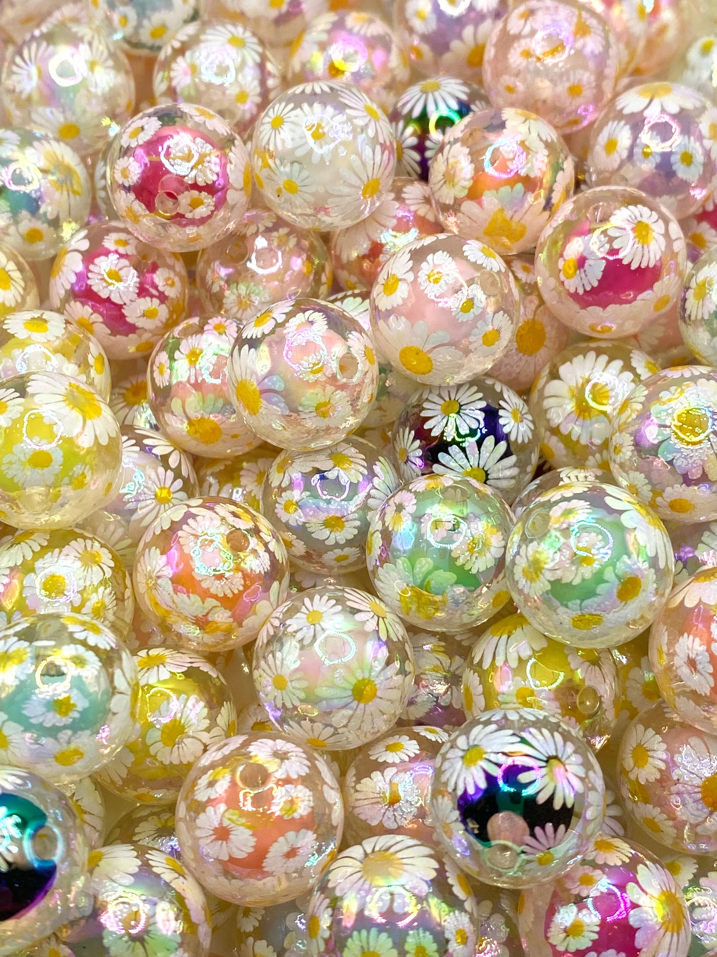 No Rain No Flower Acrylic Beads