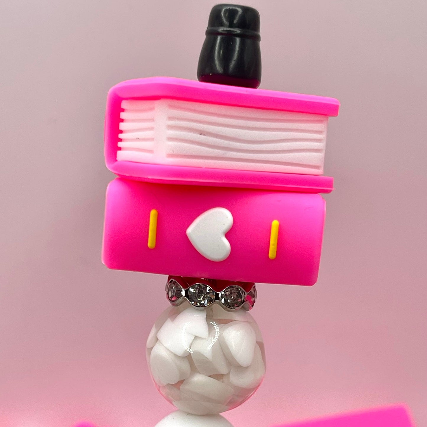 Book Lover 3D Silicone Focal Beads