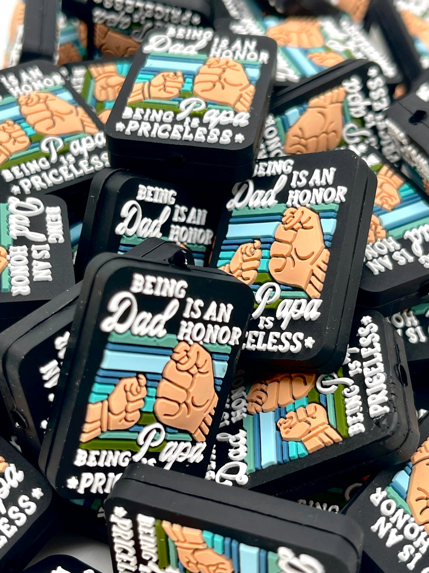 Being a Dad is an Honor Silicone Focal Beads