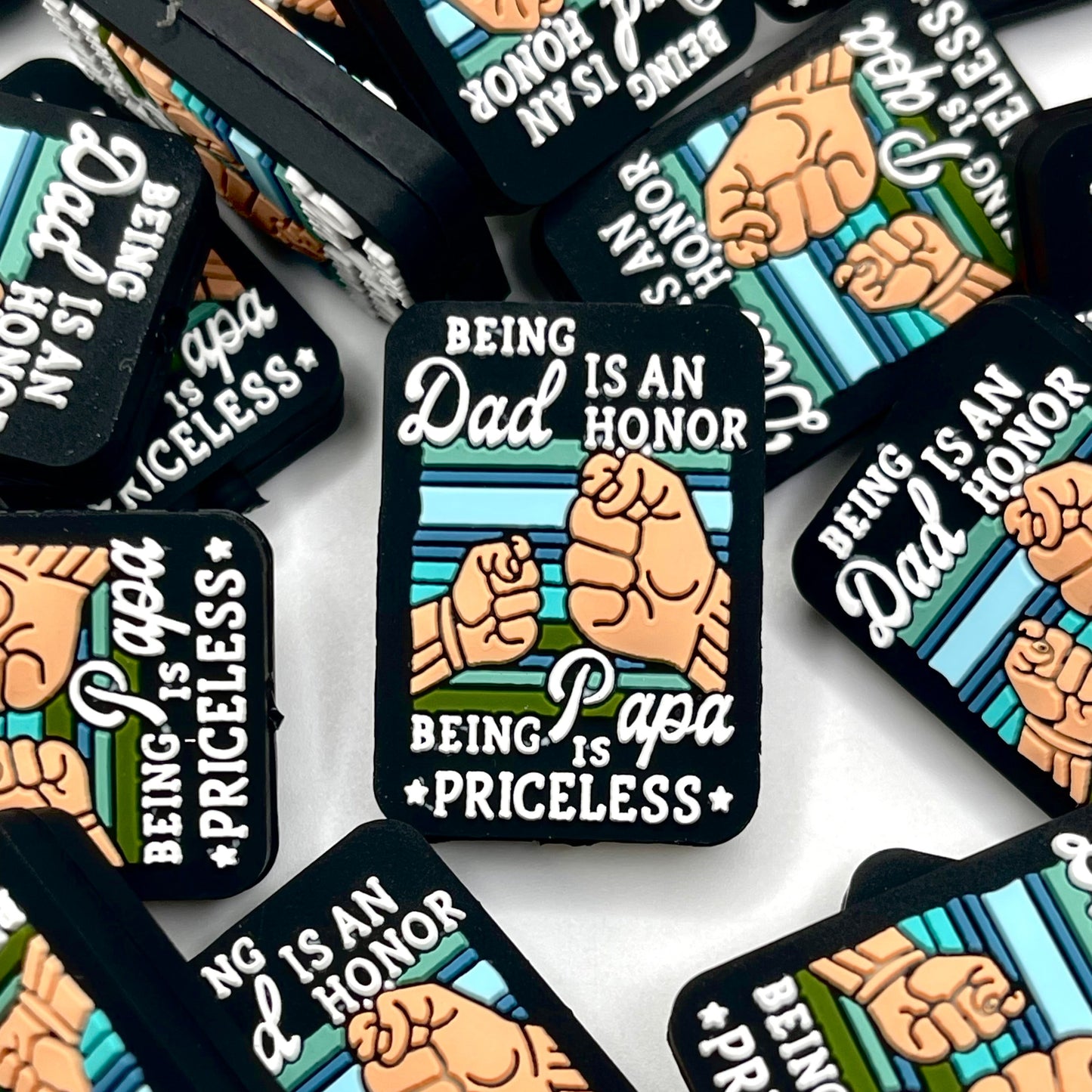 Being a Dad is an Honor Silicone Focal Beads