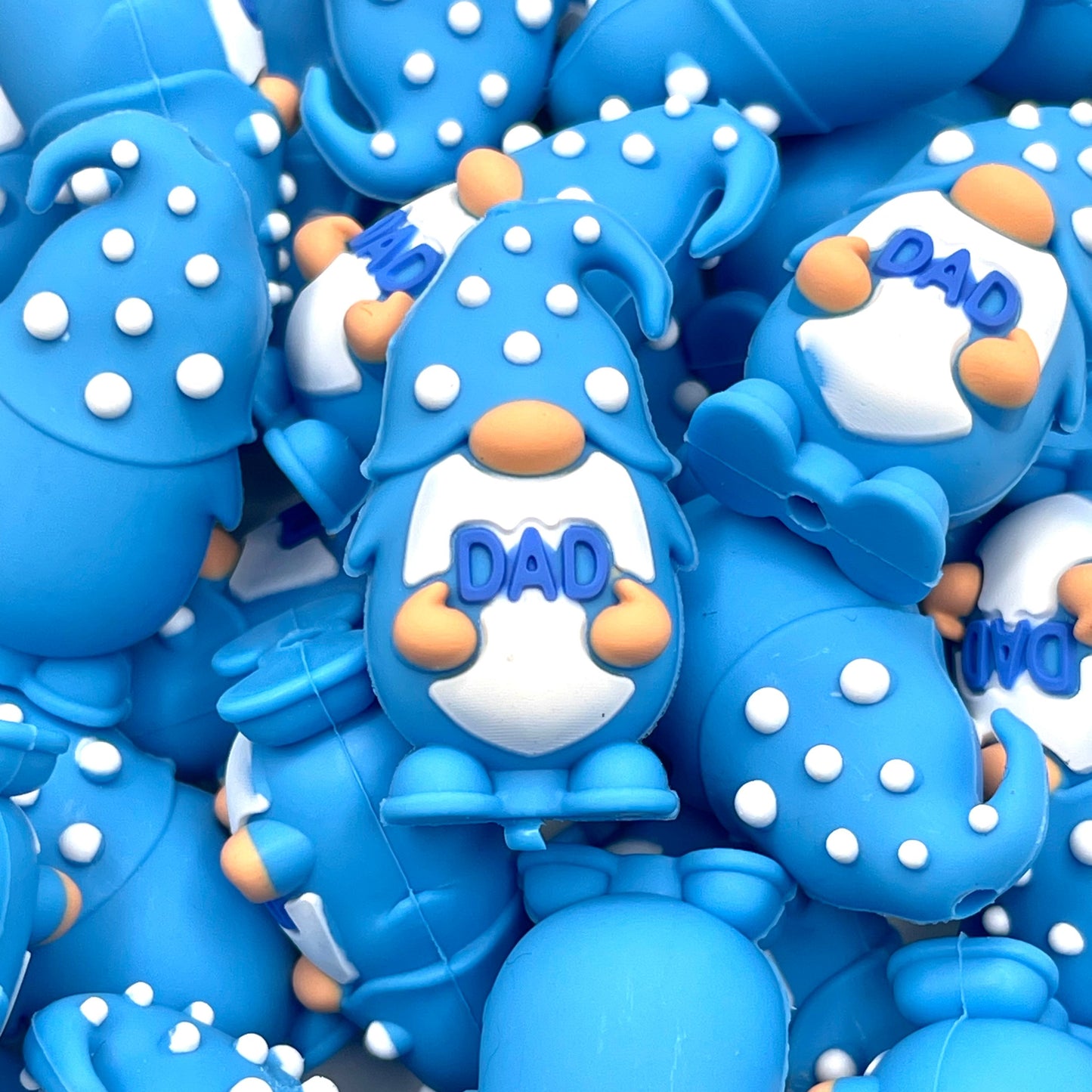 The Cool Dad Gnome 3D Silicone Focal Beads