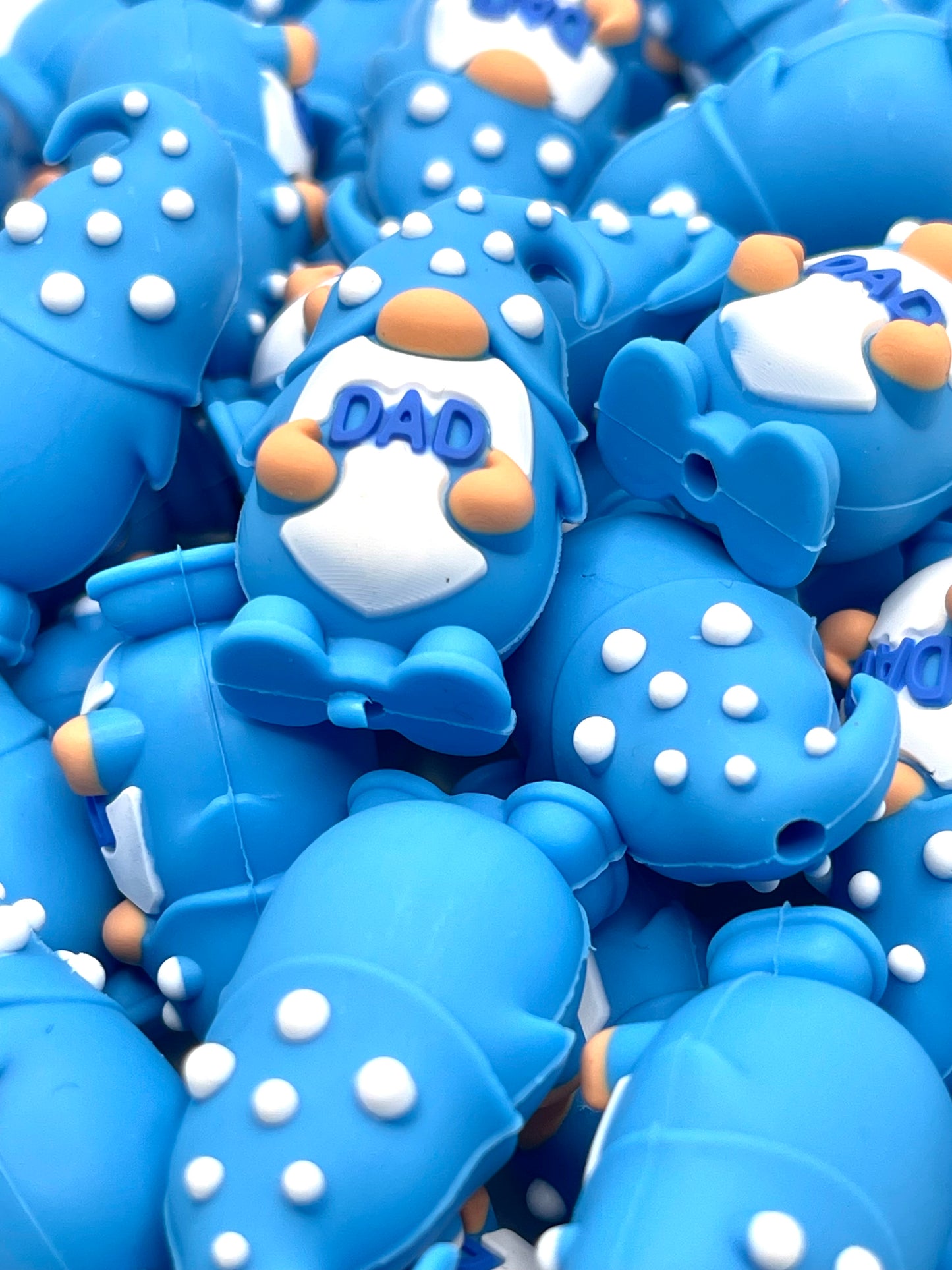 The Cool Dad Gnome 3D Silicone Focal Beads