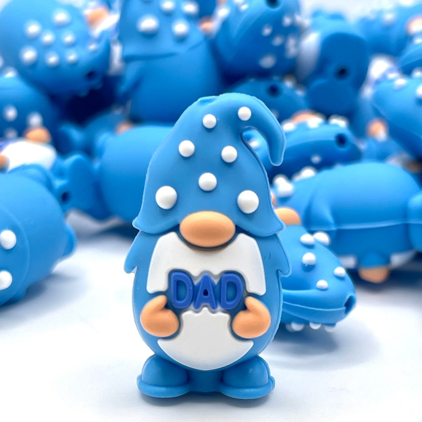 The Cool Dad Gnome 3D Silicone Focal Beads