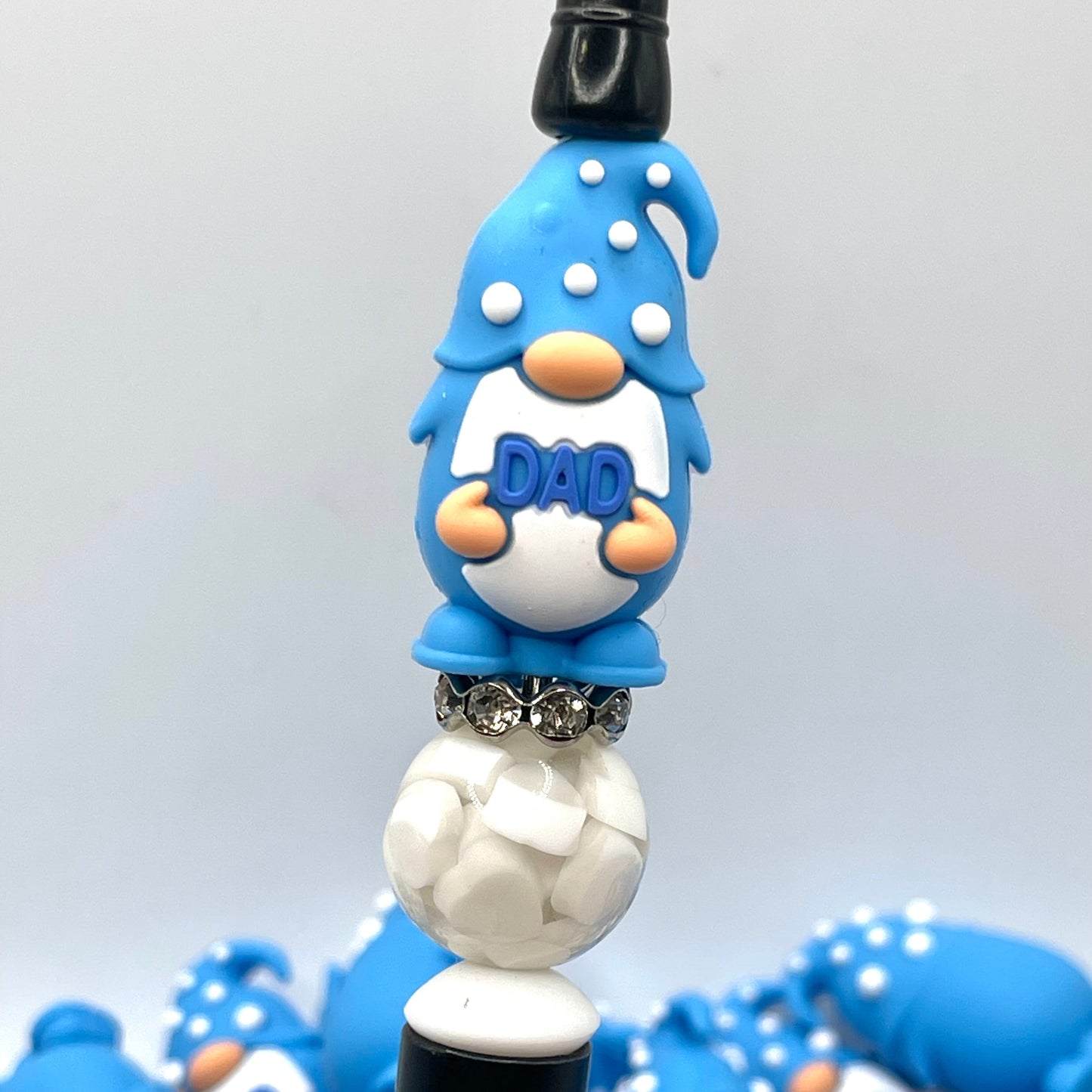 The Cool Dad Gnome 3D Silicone Focal Beads