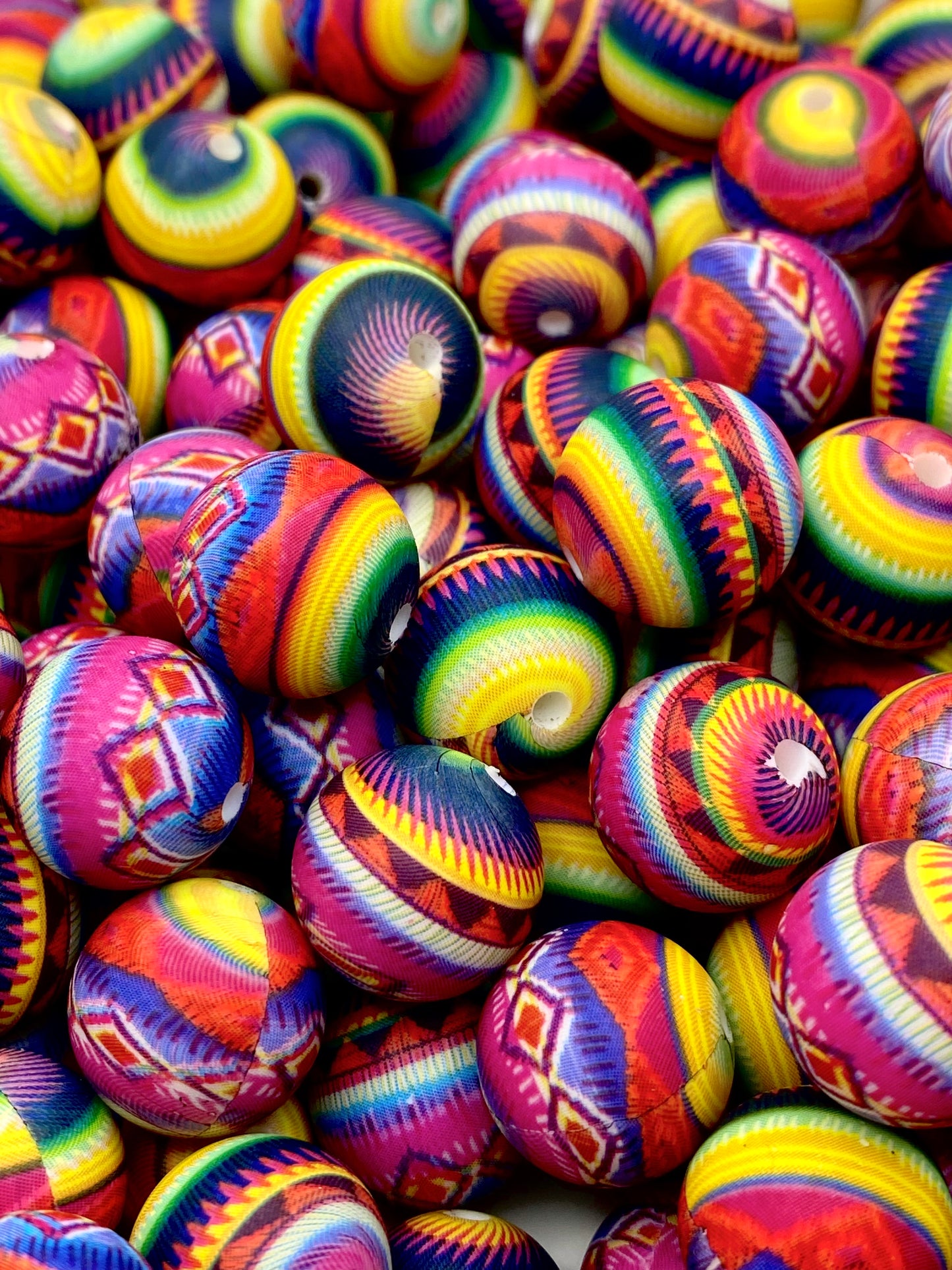 Color Up Your Life Printed Silicone Beads