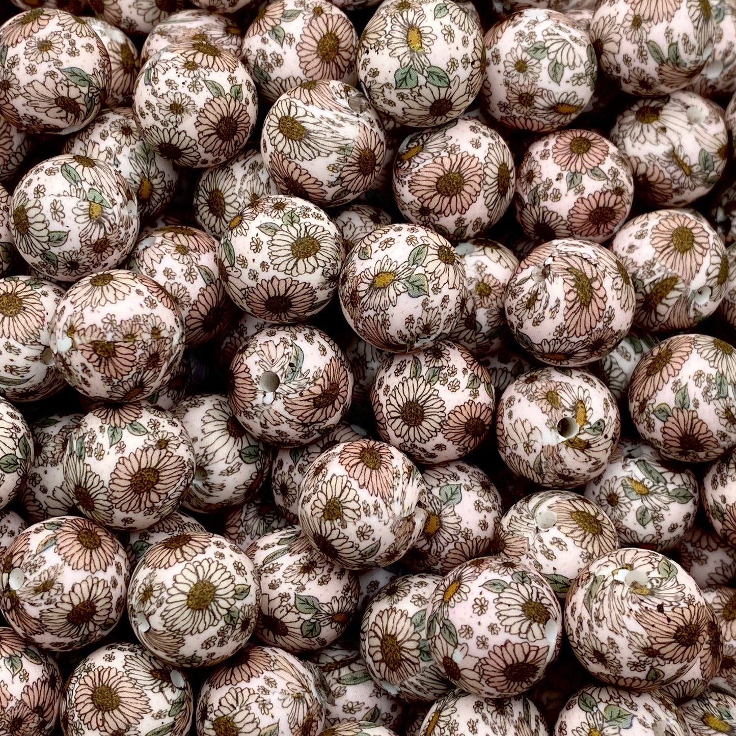 Shine Bright Like A Sunflower Printed Silicone Beads