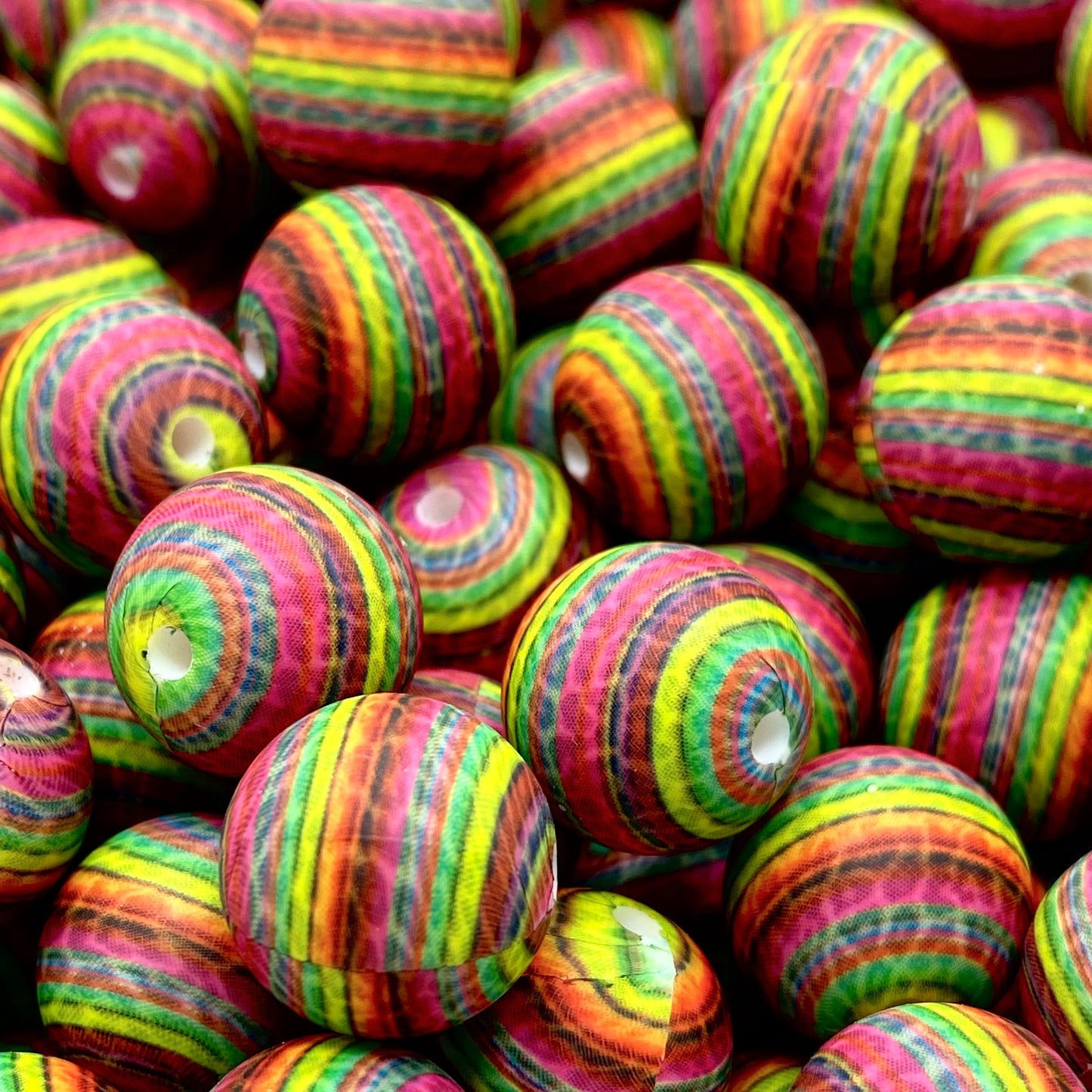 Live Life To The Fullest Printed Silicone Beads