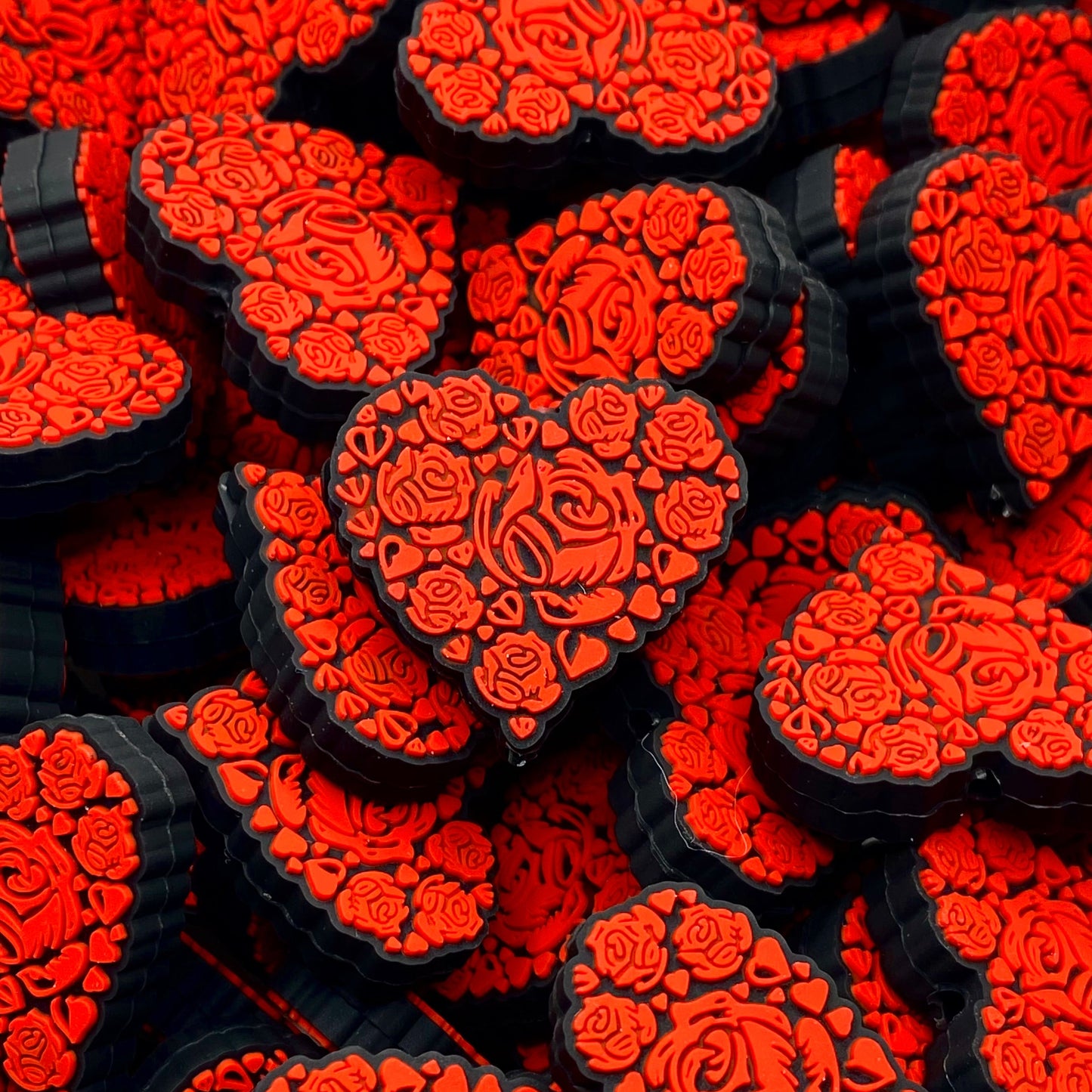 Happy Valentine's Day Silicone Focal Beads