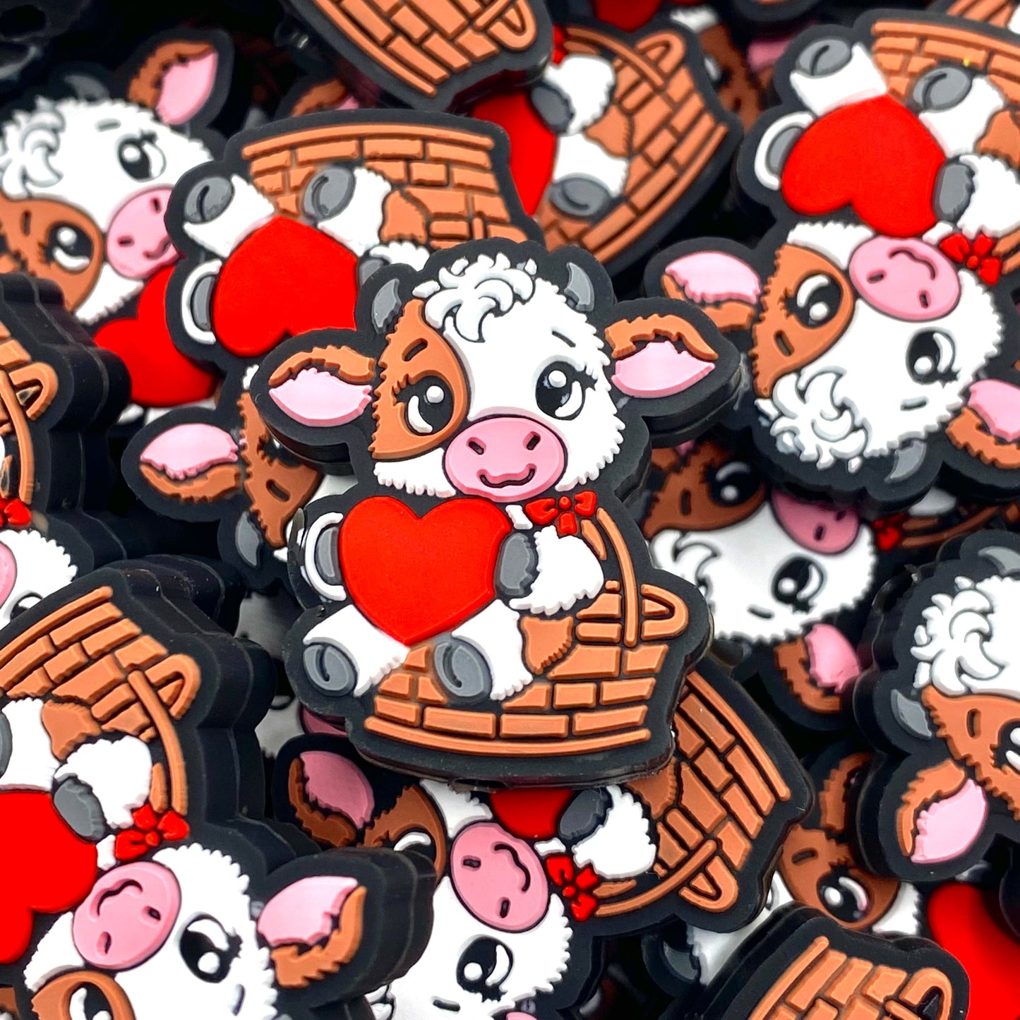 I Love Moo Silicone Focal Beads