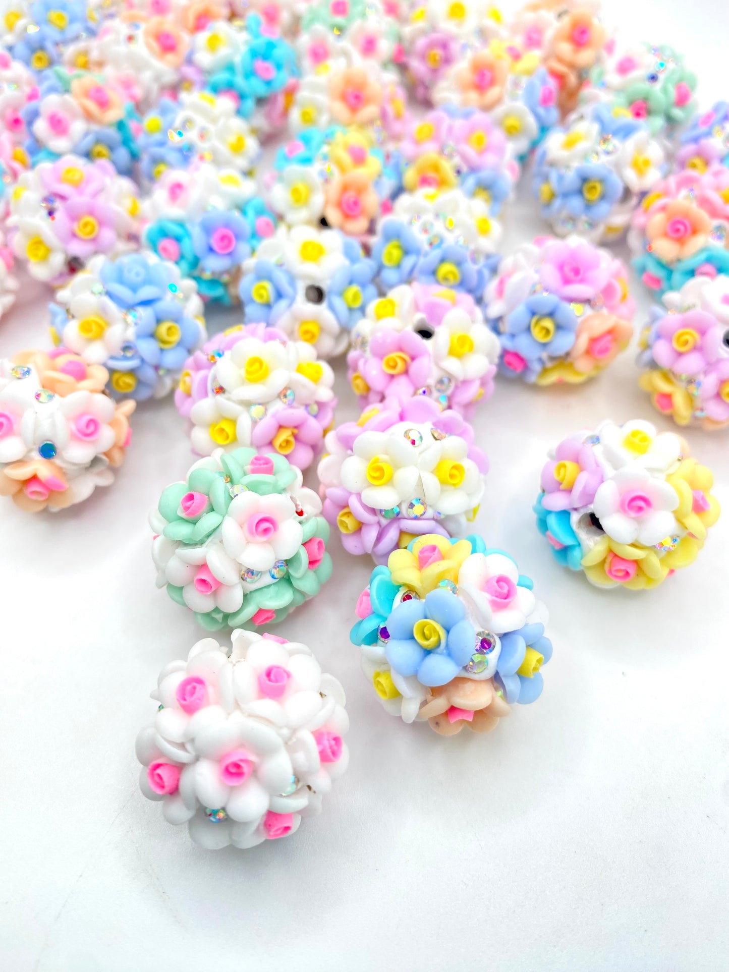 I'm A Succa For Pretty Flowers Fancy Acrylic Beads