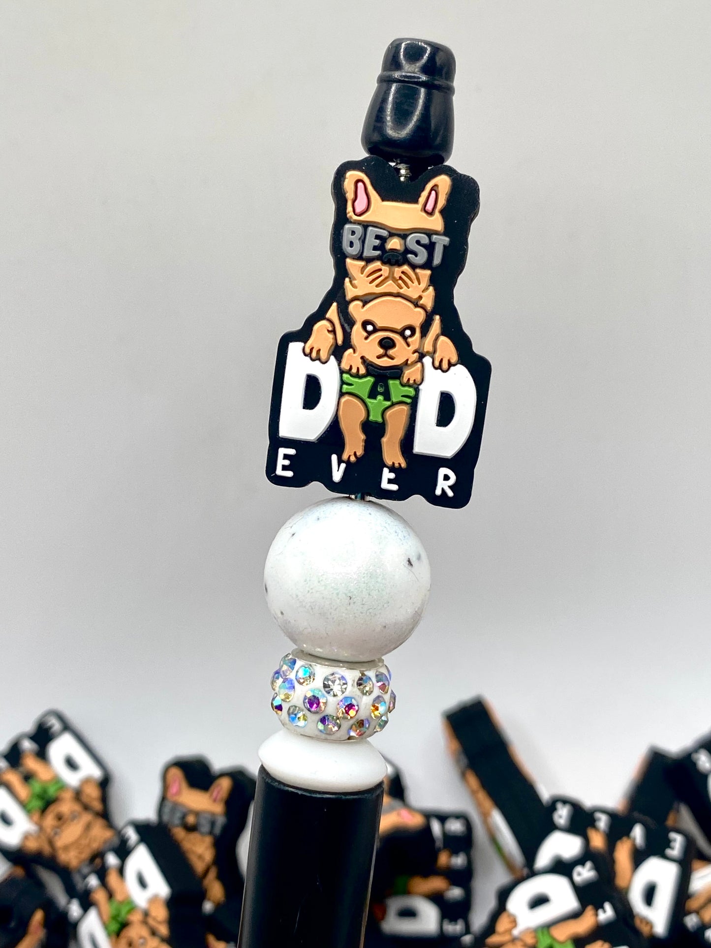 Best Dog Dad Ever Silicone Focal Beads