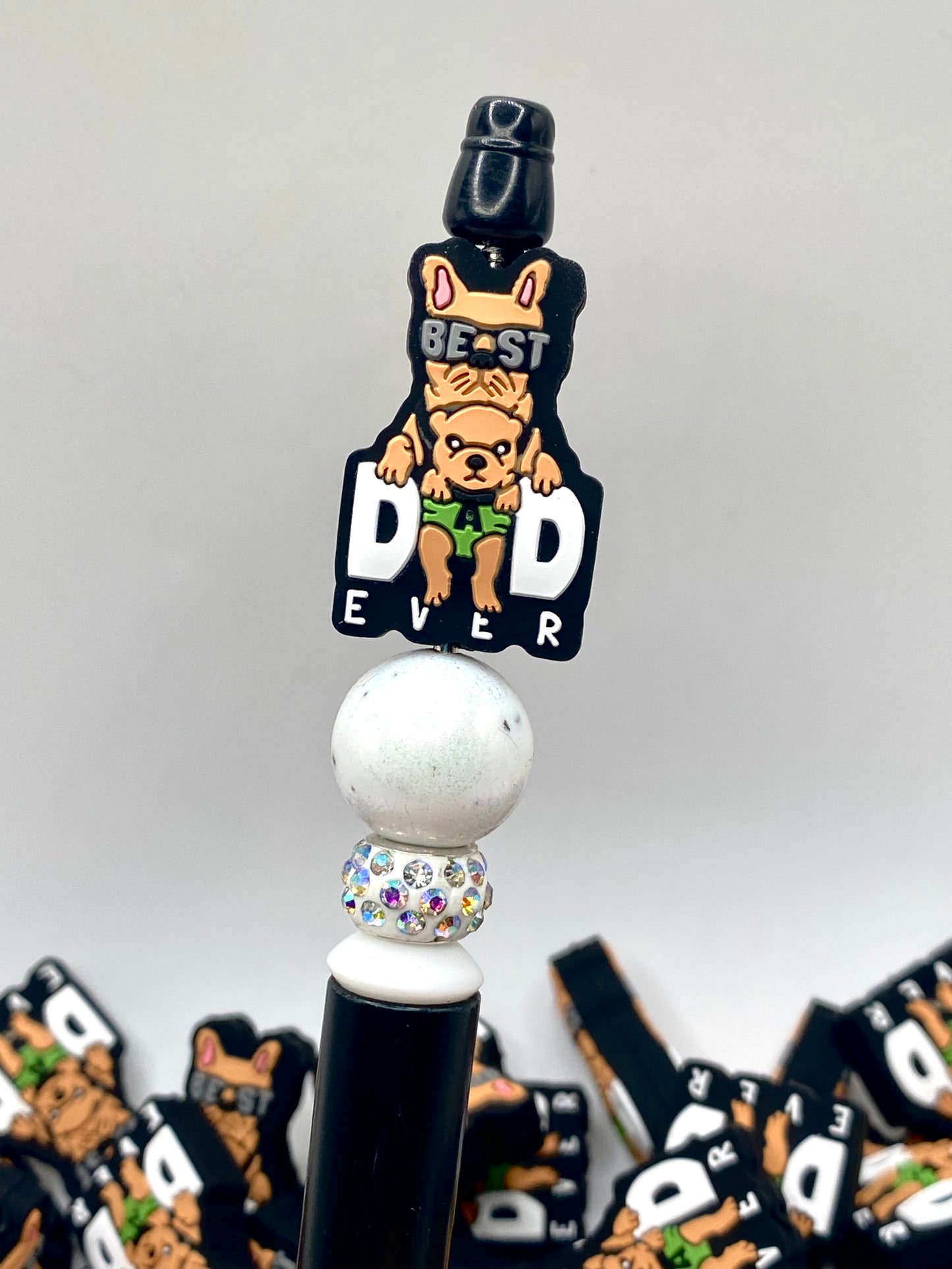 Best Dog Dad Ever Silicone Focal Beads