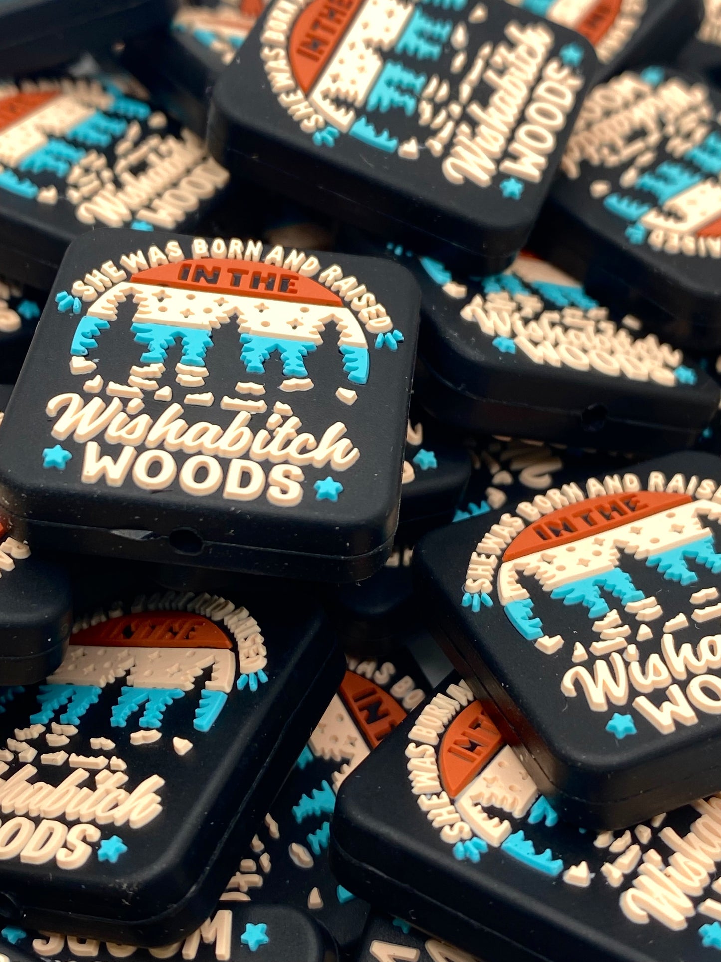 She Was Born & Raised in the Wishabitch WOODS Silicone Focal Beads