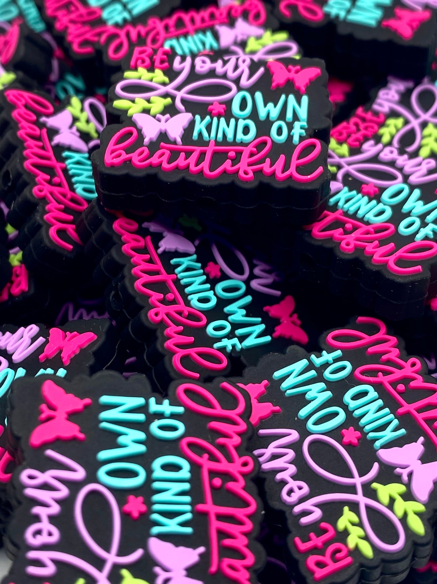 Be Your Own Kind of Beautiful Silicone Focal Beads