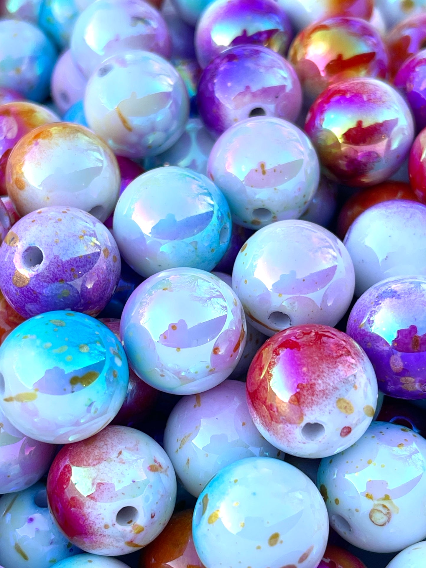 Ombre Colorful Acrylic Beads