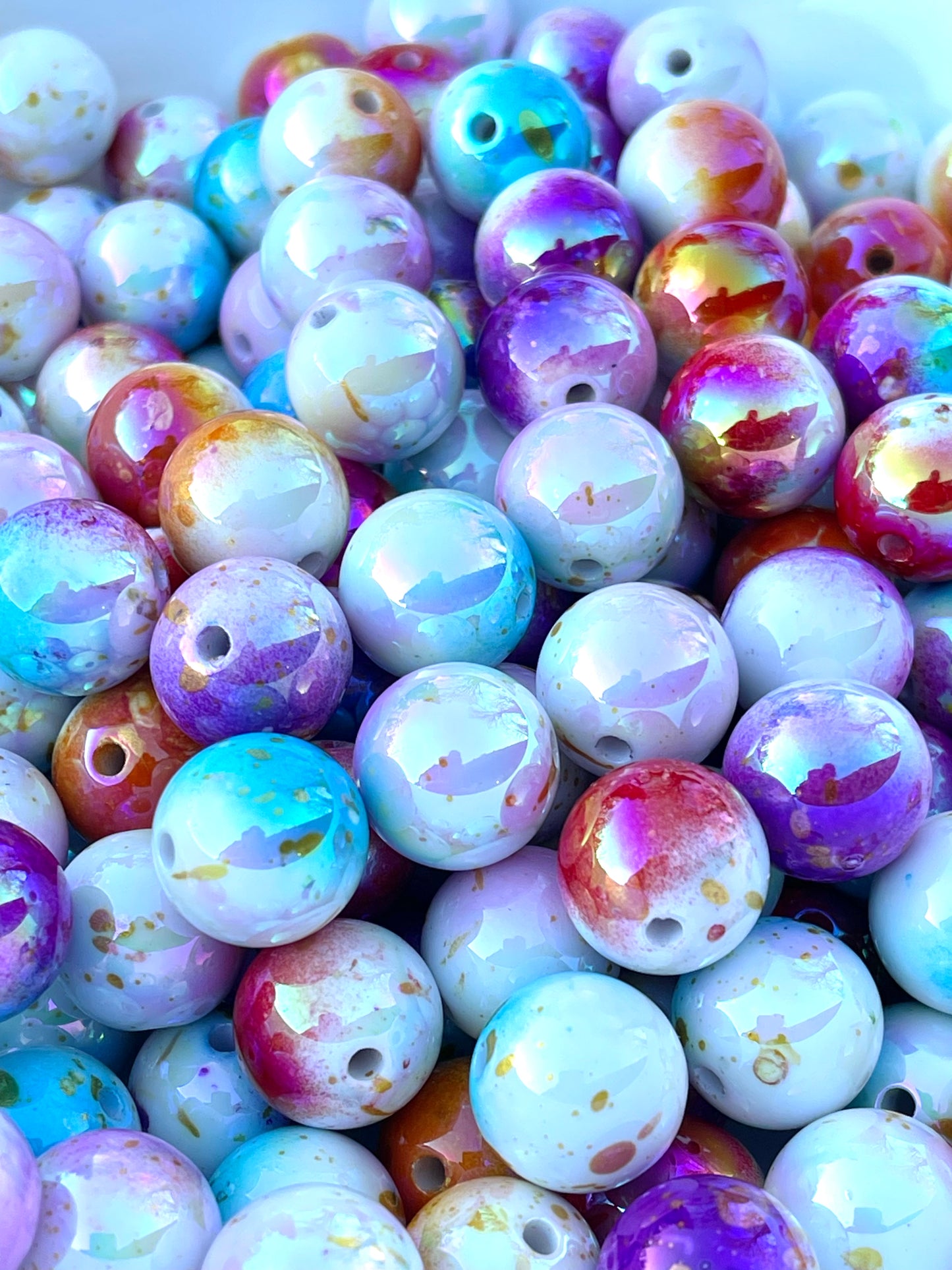 Ombre Colorful Acrylic Beads