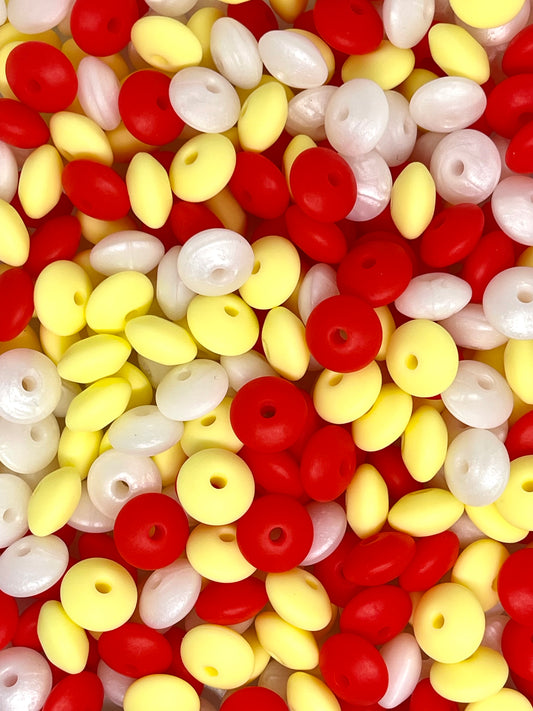 Lentil Silicone Beads - Mix 5