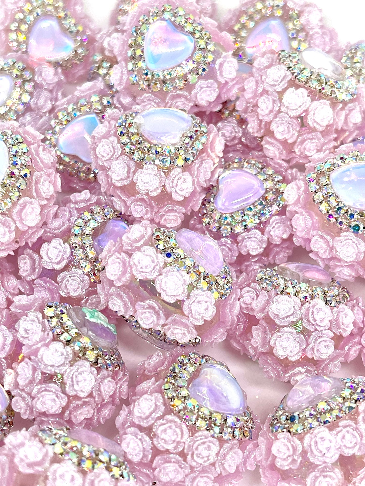 Love & Roses Luxury Beads | Luxury beads | Hand Placed Beads | Heart Bead