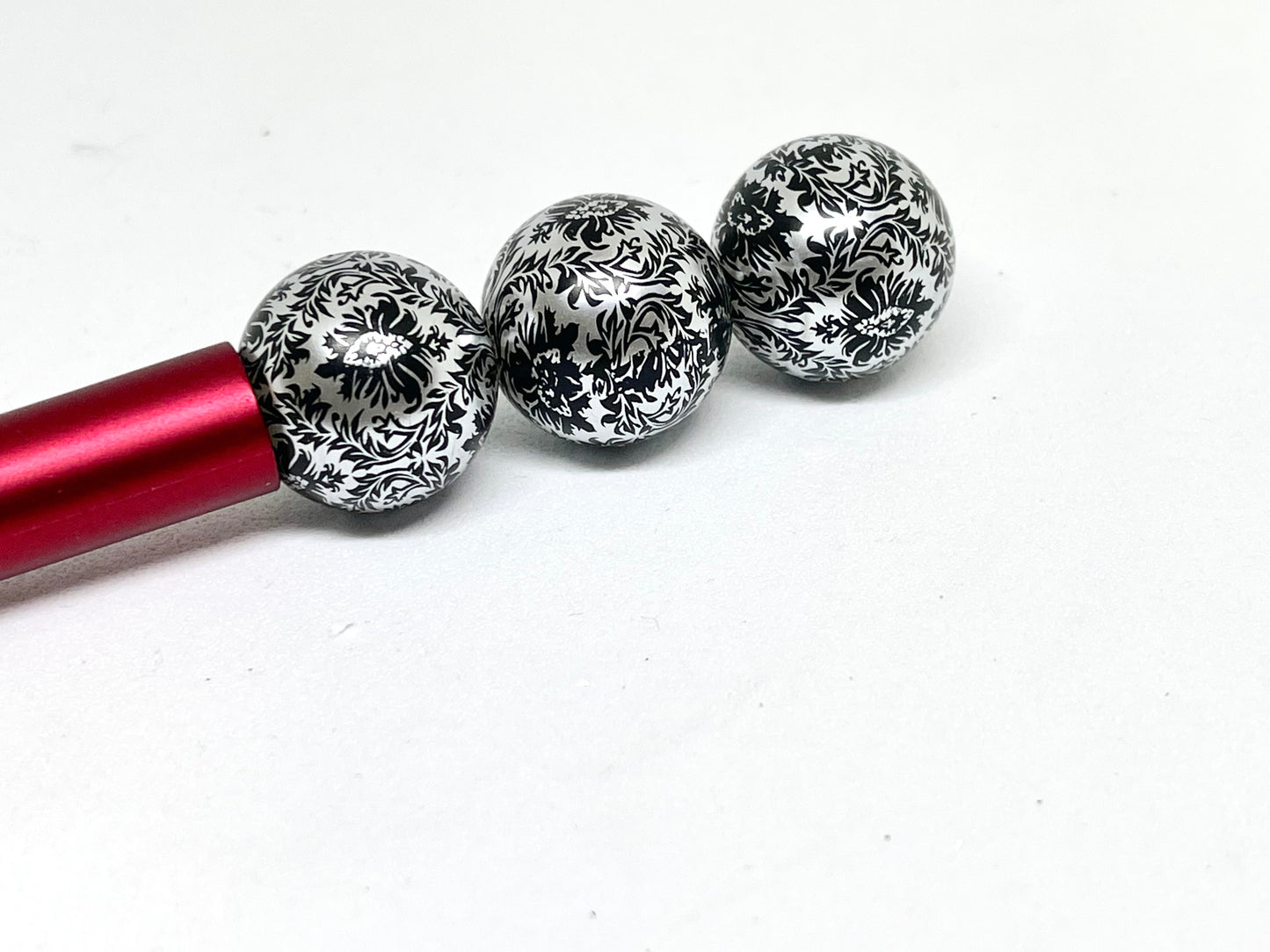 Elegantly Festive Printed Acrylic Beads