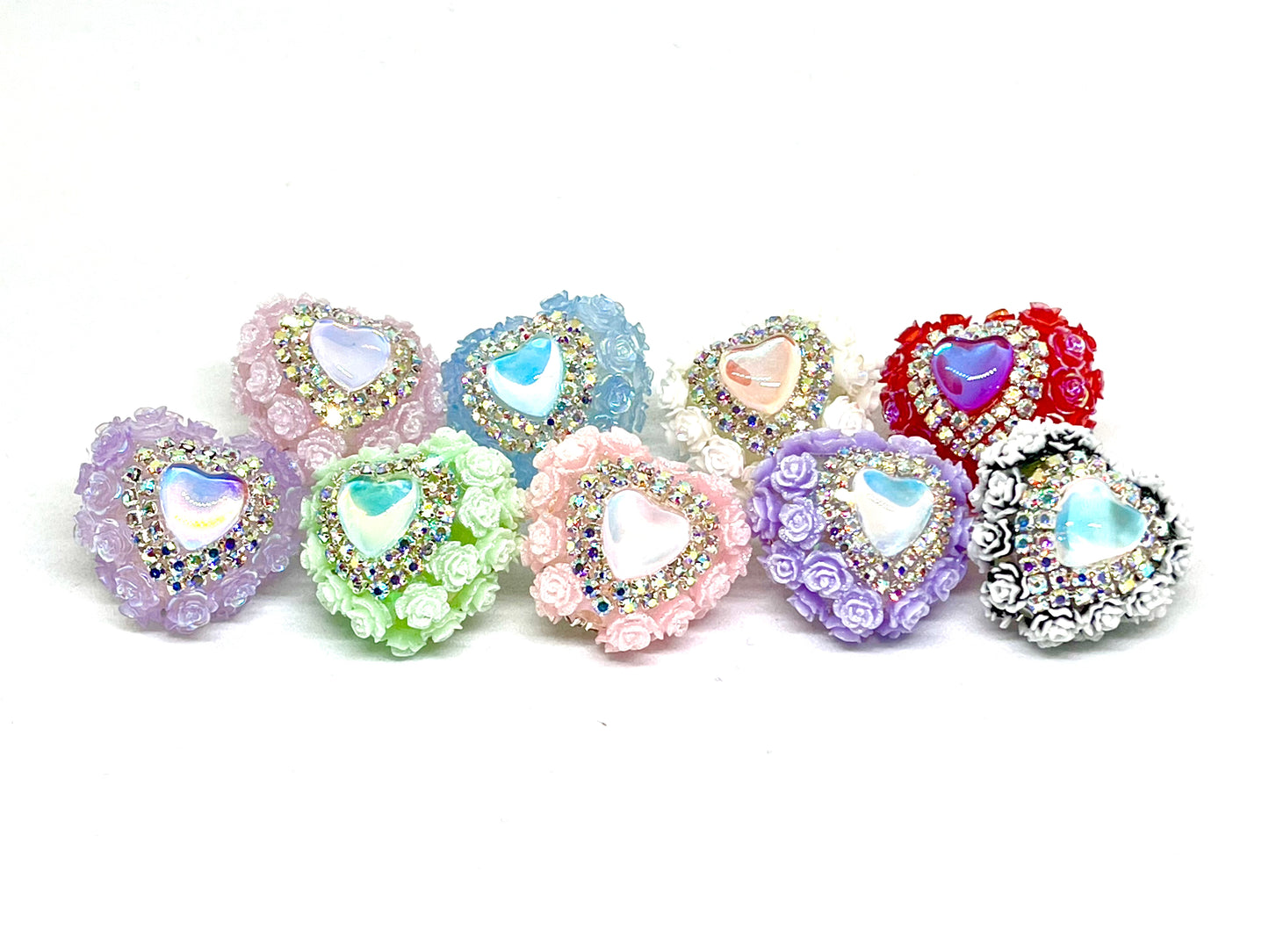 Love & Roses Luxury Beads | Luxury beads | Hand Placed Beads | Heart Bead