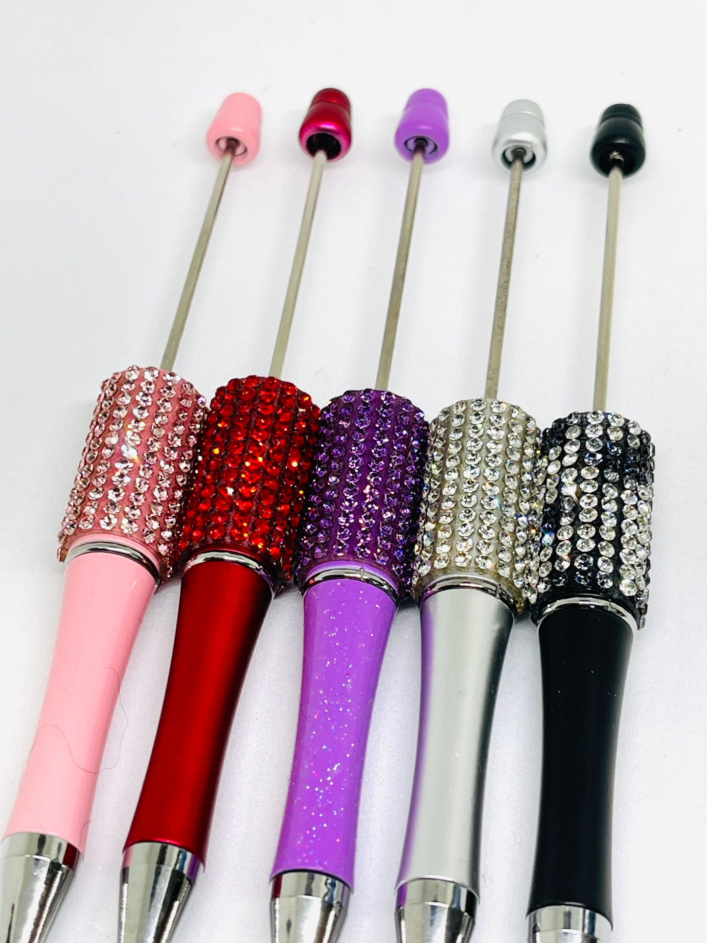 Rhinestone Beadable Pens 4pcs | Beaded Pens | Rhinestone Pens | Cute Pens