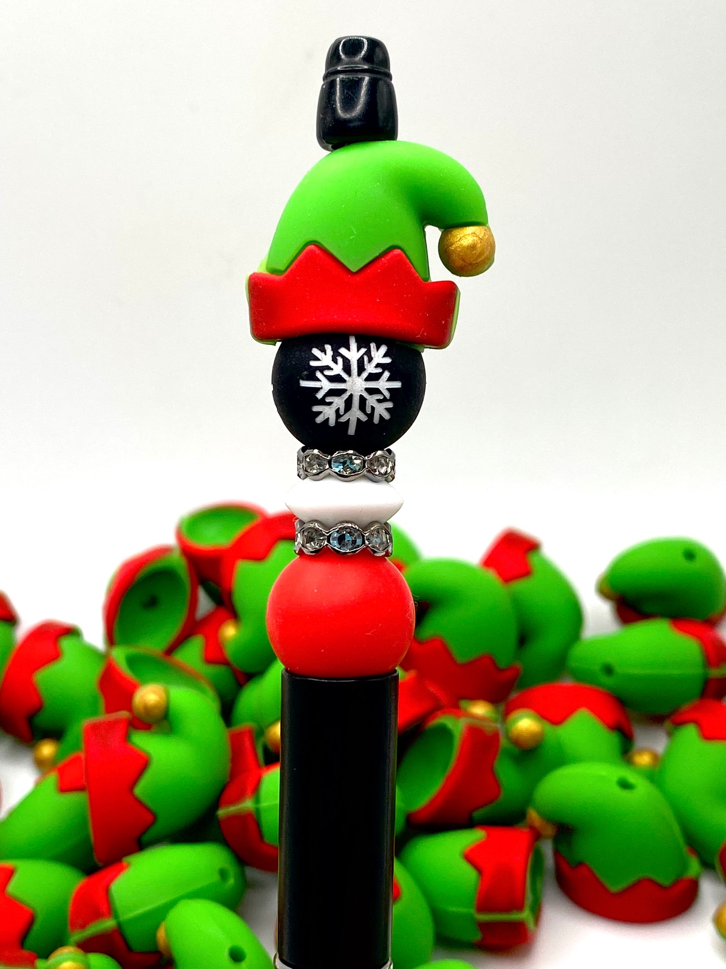 Santa Is My Bestie 3D Silicone Focal Beads