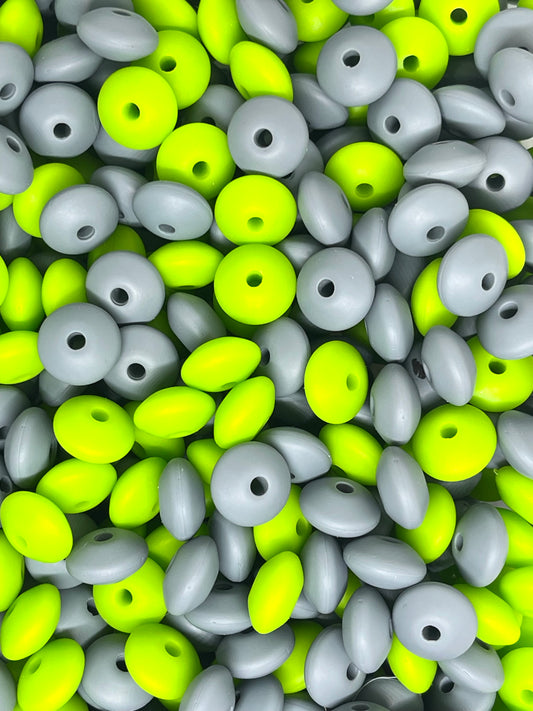 Lentil Silicone Beads - Mix 9