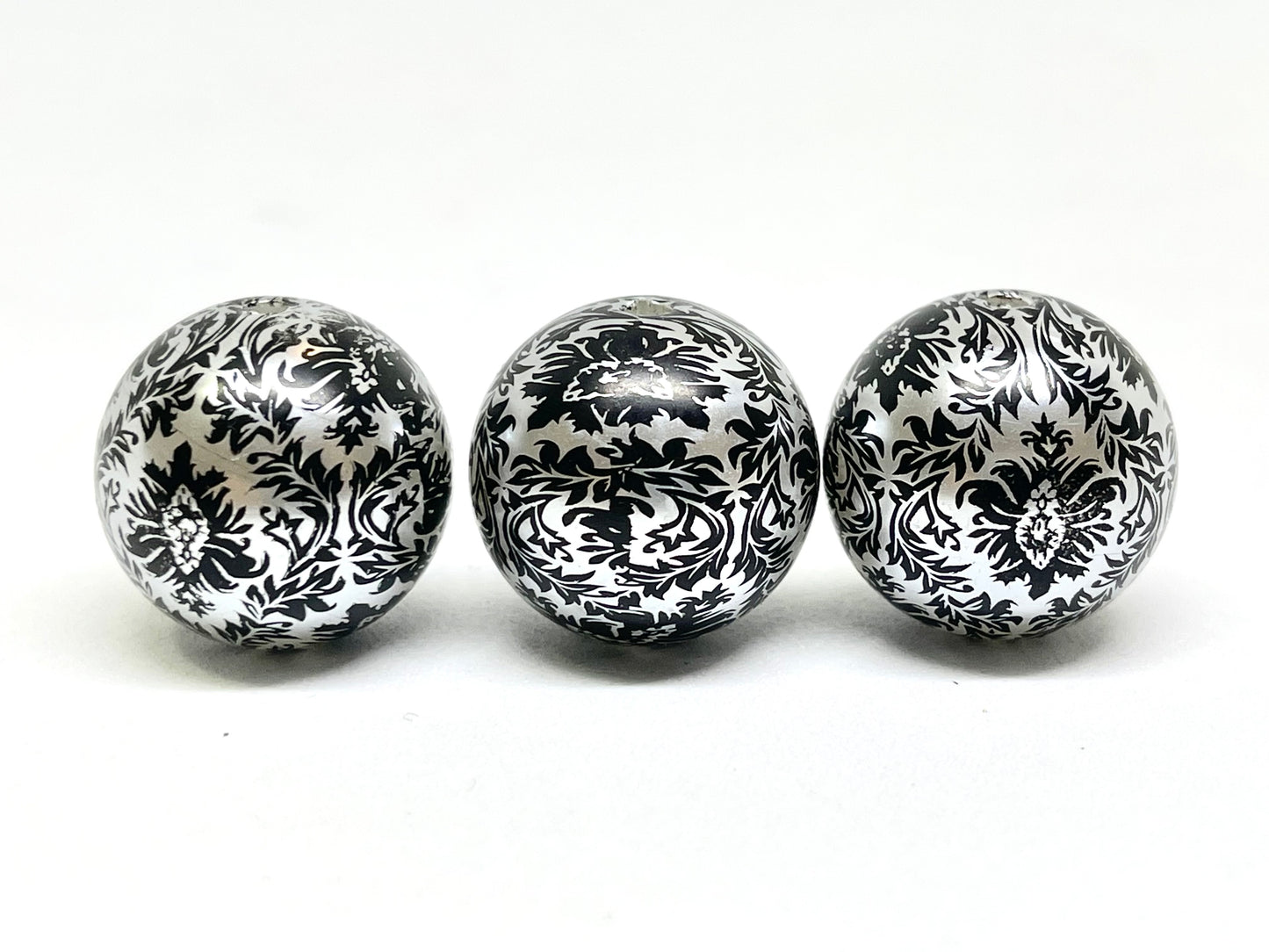 Elegantly Festive Printed Acrylic Beads