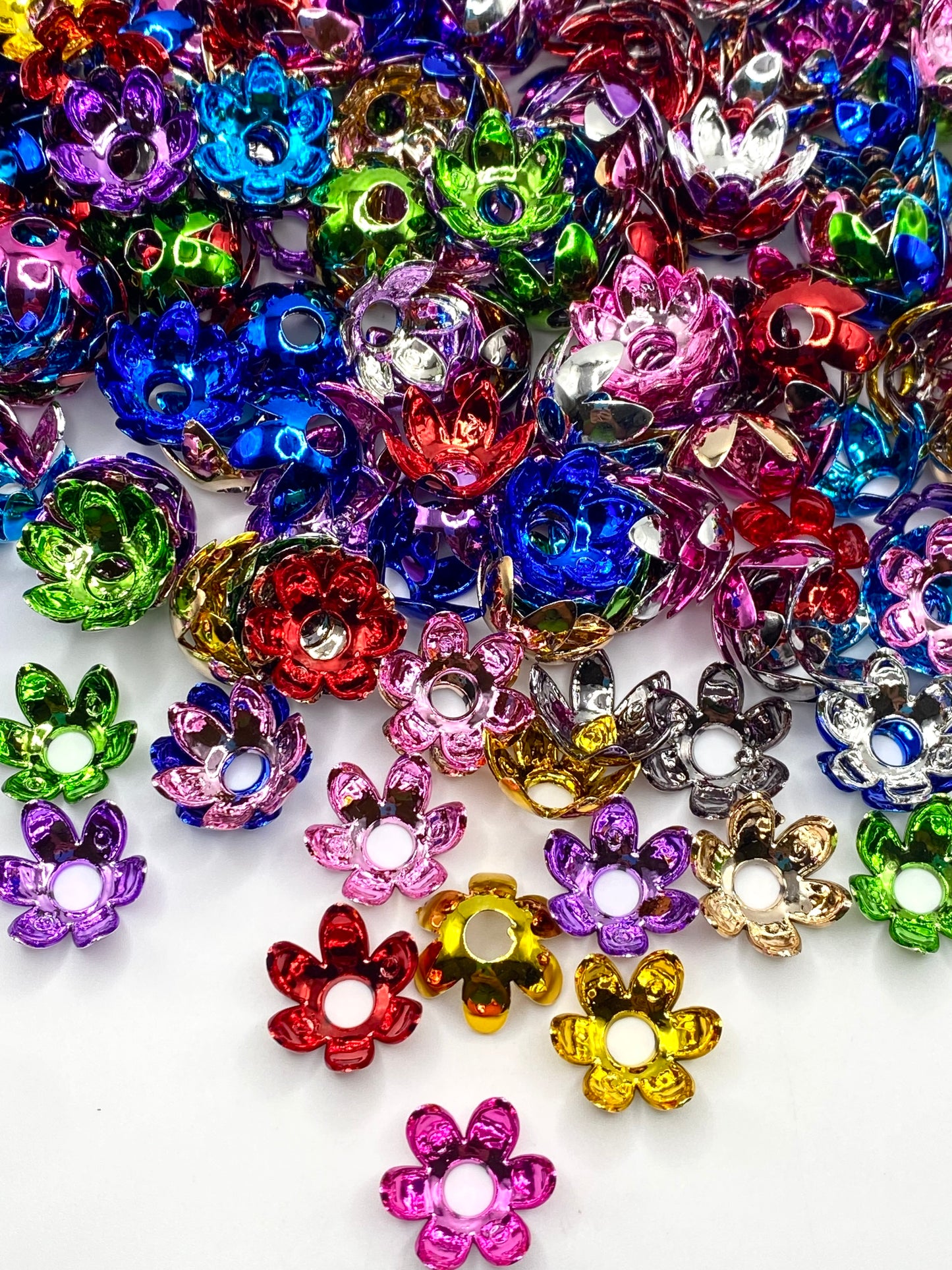 Flowers Fill Life With Colors Spacer Beads