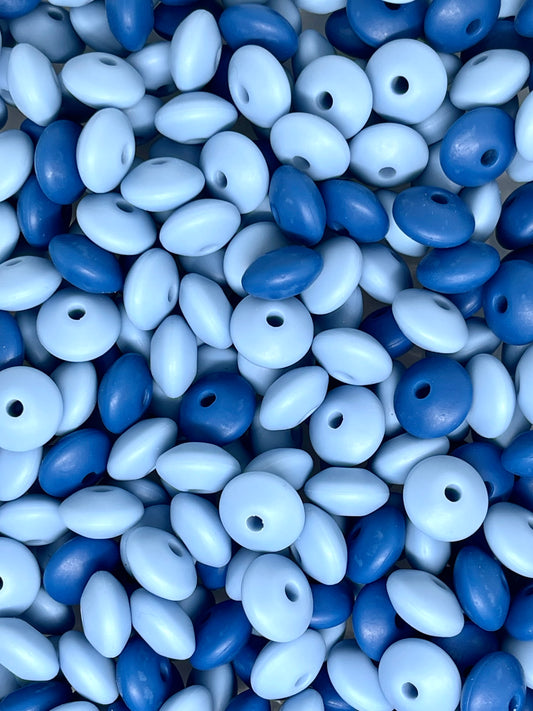 Lentil Silicone Beads - Mix 7