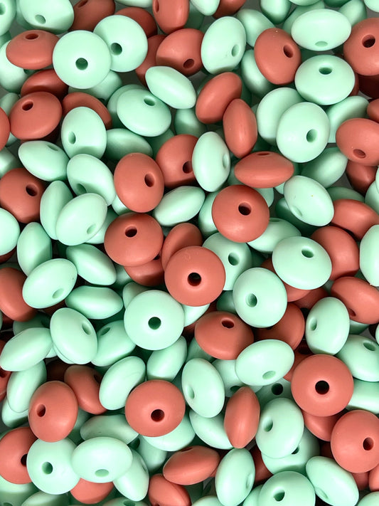 Lentil Silicone Beads - Mix 6