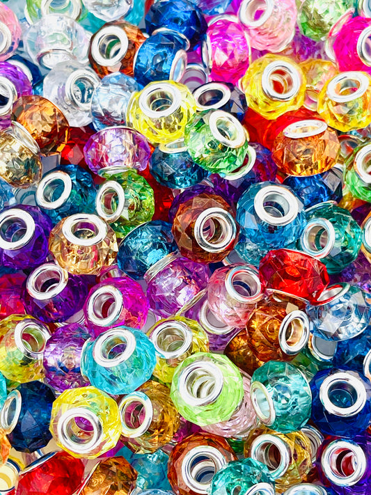 Spacer Beads SP201 - 10pcs Random Colors | Acrylic Beads | Colorful Beads | | Round Circle Beads