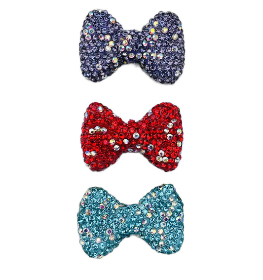 Battle of the Bows Acrylic Rhinestone Beads | Luxury beads | Hand Placed Beads | Bow Beads | Colorful Beads