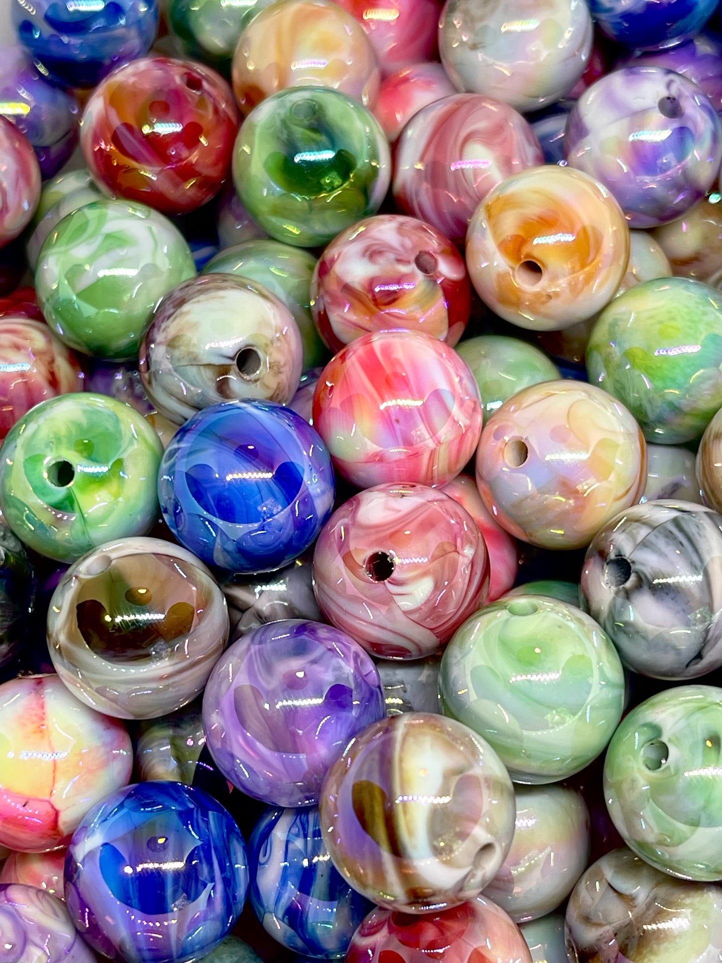 Swirlie Swirl Acrylic Beads