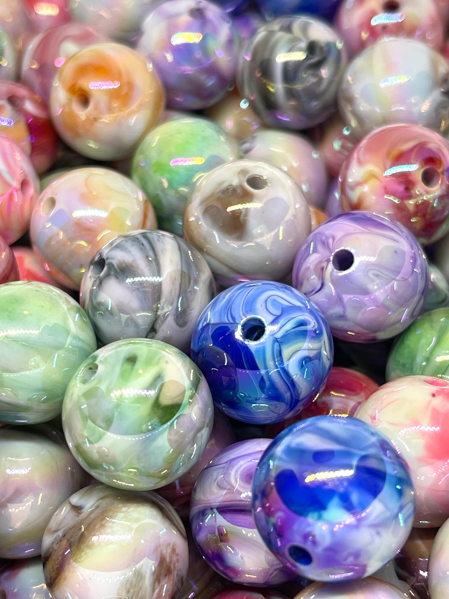 Swirlie Swirl Acrylic Beads